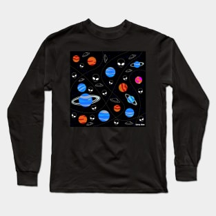 alien space travel and living routes ecopop Long Sleeve T-Shirt